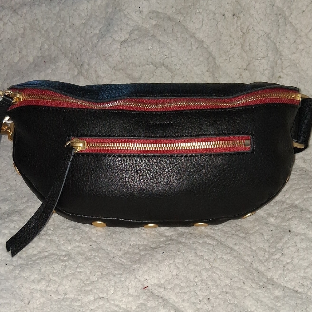 Hammitt Black Crossbody Bag with Red Accents